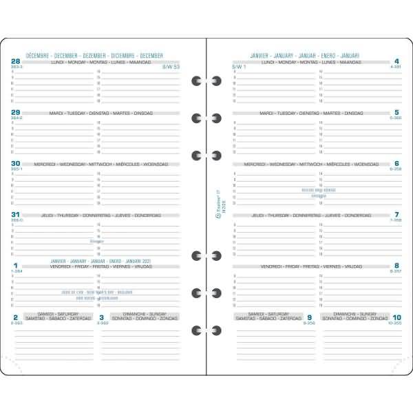 Timer Kalender 1 Woche auf 1 Seite 10,5x17,2cm 2025