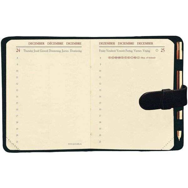 Kalender Miniday 7x10cm Soho schwarz 2027