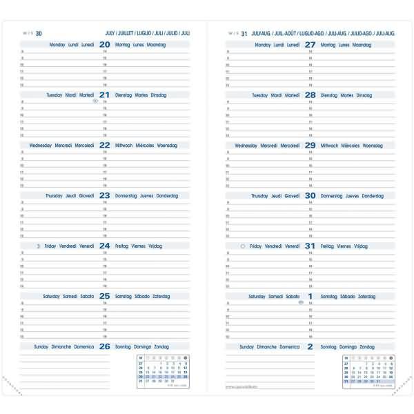 Kalender Silma 8,8x17cm Impala schwarz 2026