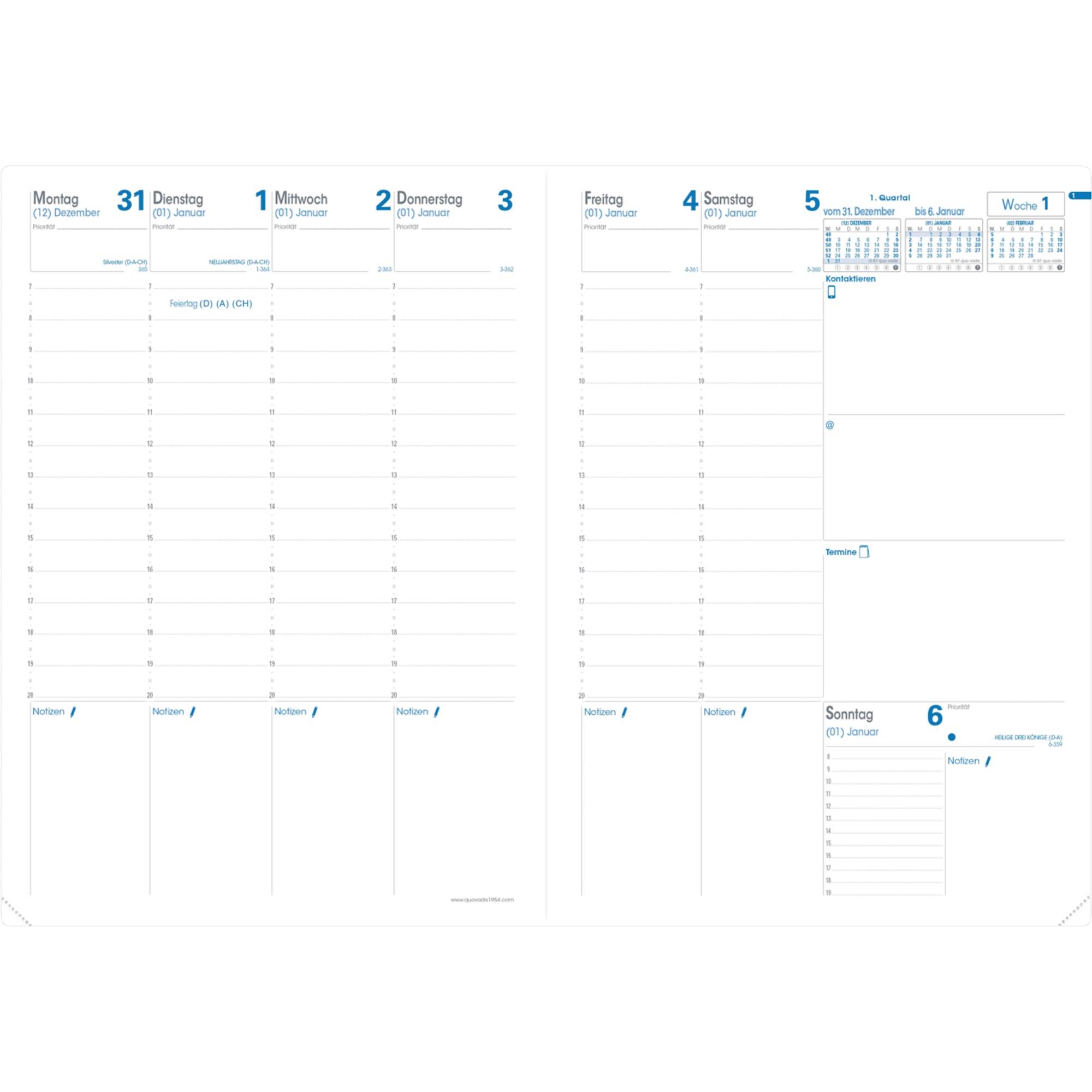 Quo Vadis Buchkalender Prenote Vz Club 02406925MQ sw