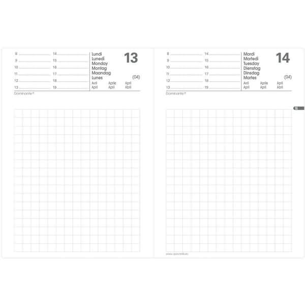 Kalender Maor 8,5x13cm Velcro schwarz 2026