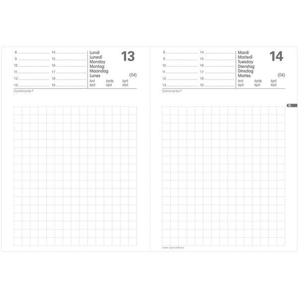 Kalender Maor 8,5x13cm Velcro schwarz 2027