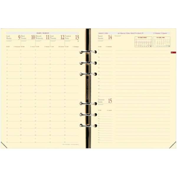 Timer Einlage 1 Woche/ 2 Seiten Senkrecht 14,2x21cm Französisch 2026