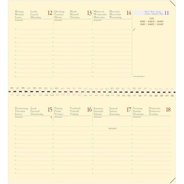 Kalender Planital 8,8x17cm Soho ebenholzschwarz 2027