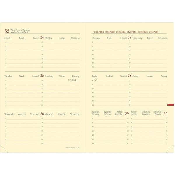 Kalender Horizontal 24 16x24cm Everest blau 2027