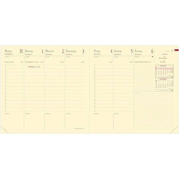 Buchkalender Executif Prestige 16x16cm Impala schwarz 2027