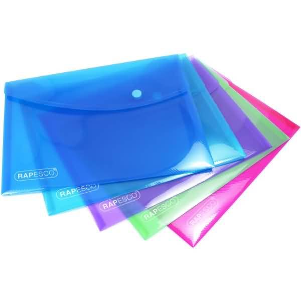 Rapesco Bright Popper Wallet, Polypropylen (PP), A5