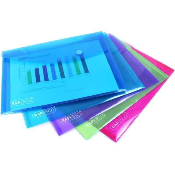 Rapesco Bright Popper Wallet, Polypropylen (PP), A5