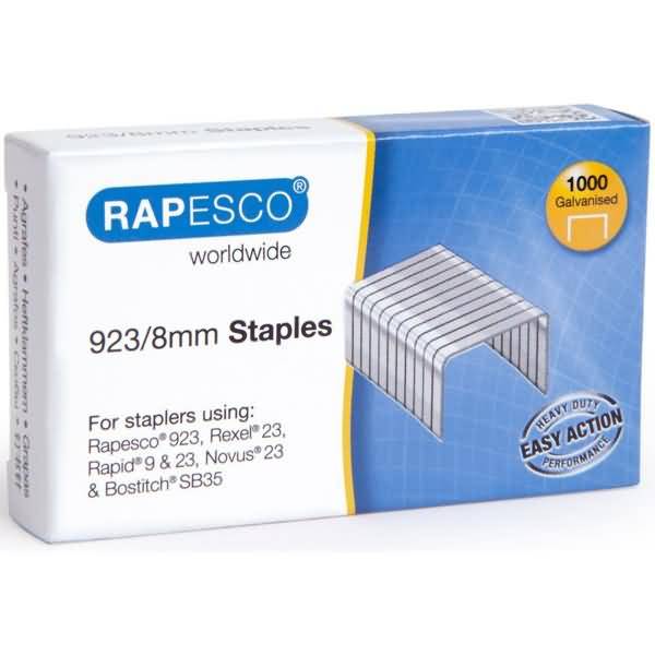 Rapesco 1236, Klammerpack, 8 mm, 1000 Heftklammern, Stahl, Aluminium, 71 g