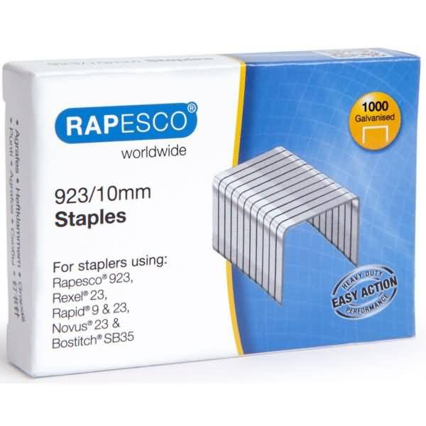 Rapesco 1237, Klammerpack, 1 cm, 1000 Heftklammern, Galvanisiertes Stahl