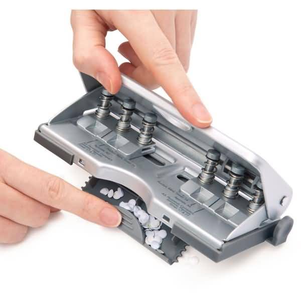 Terminplaner-Locher 6-fach verstellbar Silber