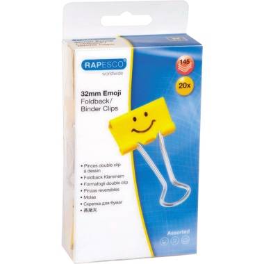 RAPESCO Foldbackklammer Emoji RP1354 32mm gelb