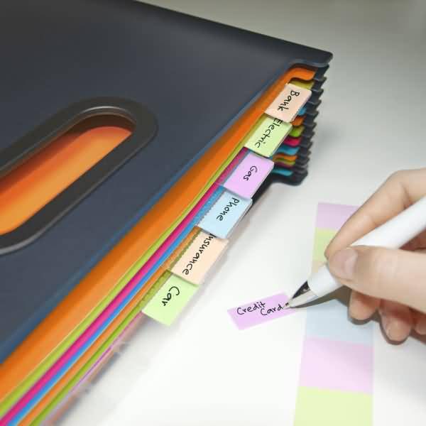 Fächer-Stehsammler Supafile A4 Kunststoff 13 Fächer schwarz/farbig