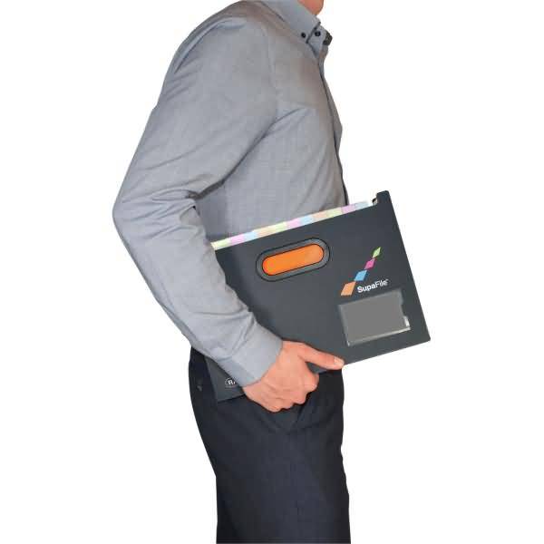 Fächer-Stehsammler Supafile A4 Kunststoff 13 Fächer schwarz/farbig