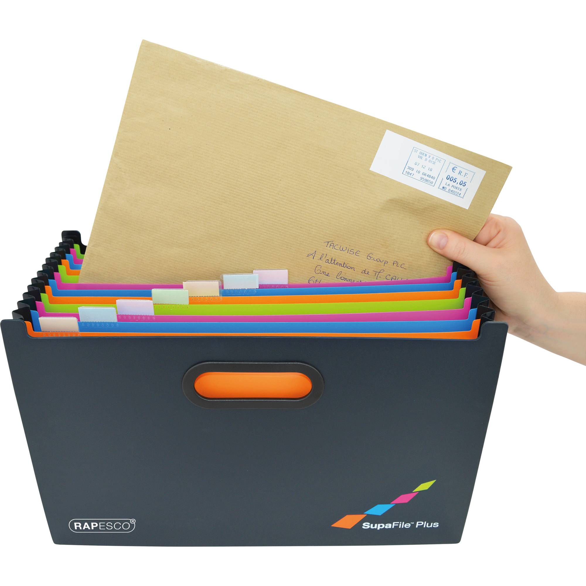 RAPESCO Fächermappe SupaFile 1552 DIN A4+ 13Fächer farbig