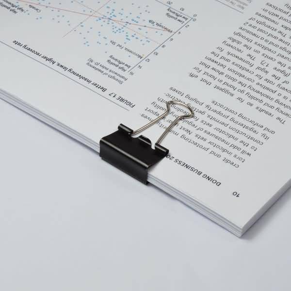 Foldback-Klammern 19mm schwarz VE=10 Stück