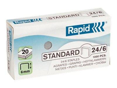 Rapid Standart - Heftklammern - 24/6 - 6 mm - zinkbeschichtet