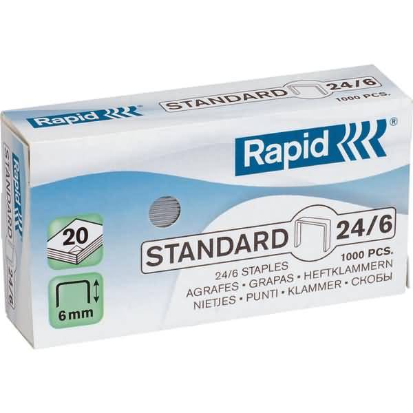 Heftklammern 24/6 verkupfert VE=5000 Stück