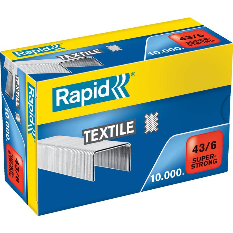 Rapid Heftklammern Super Strong 43/6 Textil, verzinkt