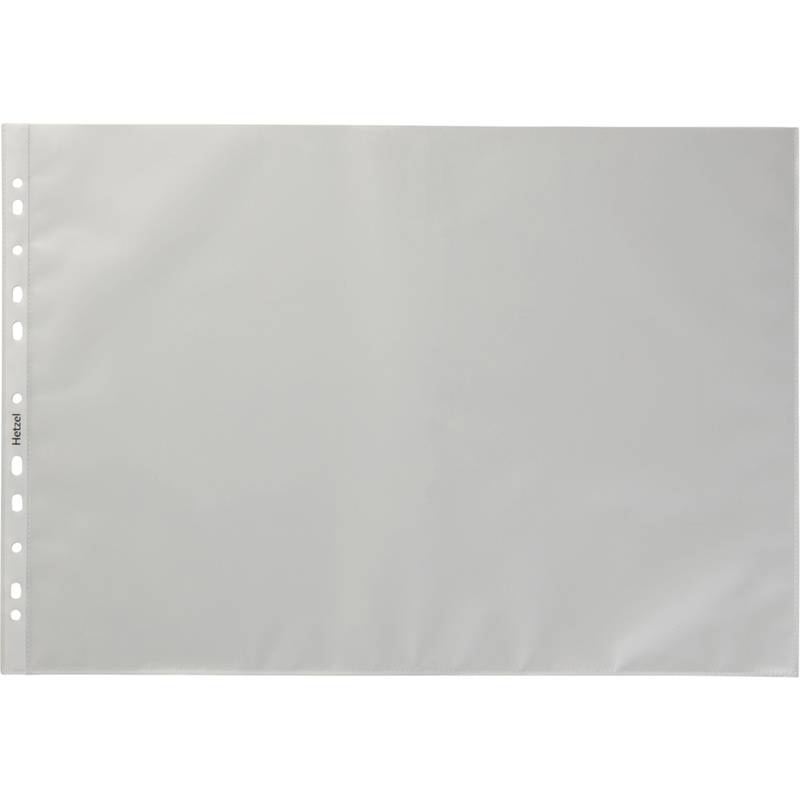 HETZEL Prospekthülle Standard, A3 quer, PP, genarbt, 0,08 mm