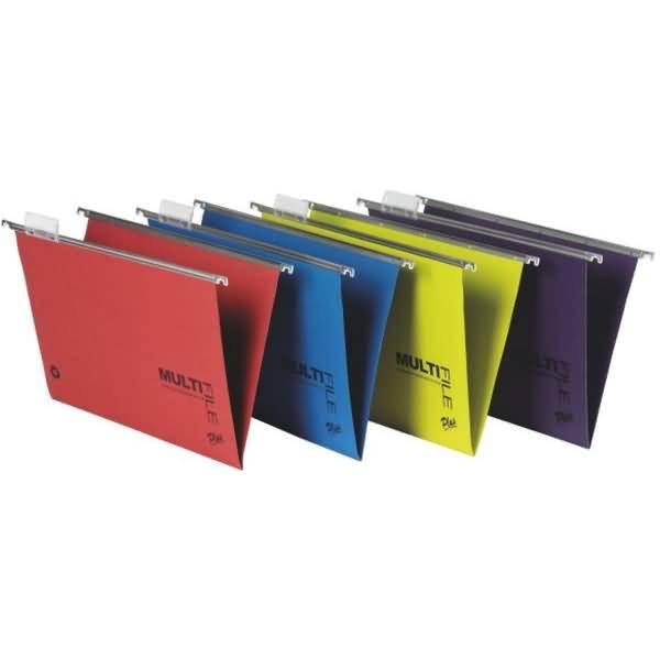 Hängemappe Multifile Plus Folioformat Manilakarton 15mm VE=10 Stück sortiert