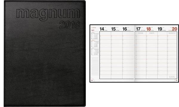 rido idé Buchkalender magnum Prestige, 2019, schwarz (6280090)