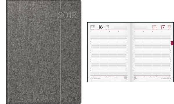 rido idé Buchkalender Conform Derby, 2019, grau (6280109)
