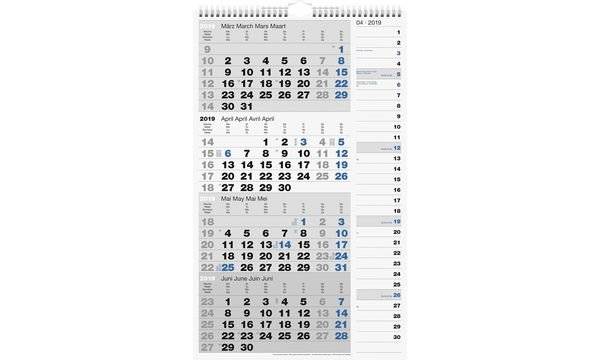 rido idé Wandkalender 4-Monatskalender Kombi Planer 4, 2020 (6250154)