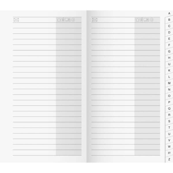 Anschriftenheft 87x153mm 48-seitig