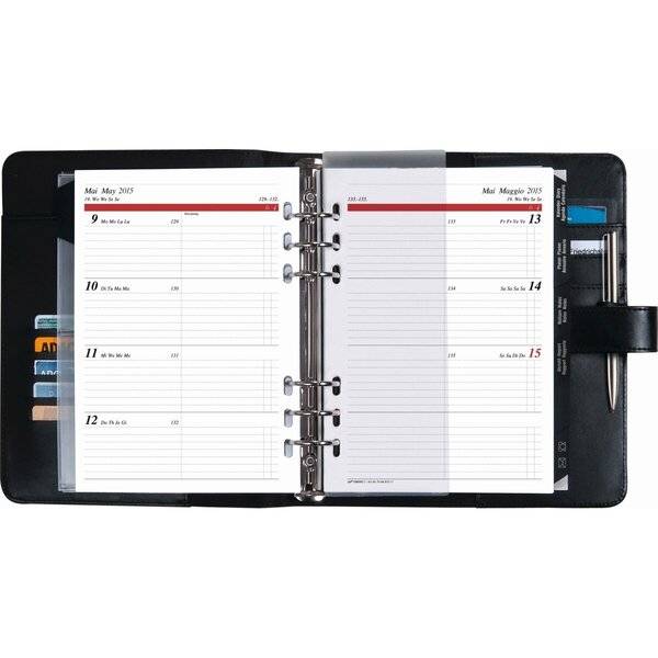 Zeitplaner A5 Timing 1 Kunstleder braun