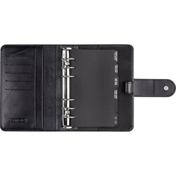 Zeitplaner Timing 2 Leder schwarz