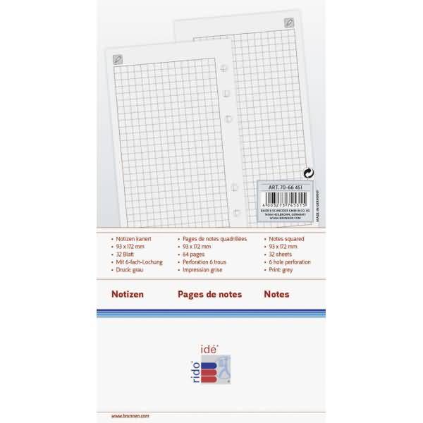 Ersatzformulare Timing 2 Notizpapier kariert 24 Blatt