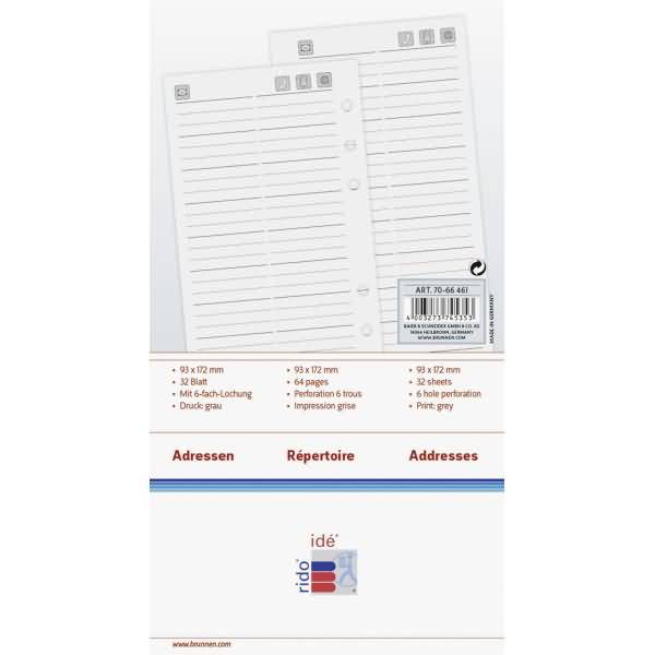 Ersatzformulare Timing 2 Adressen 24 Blatt