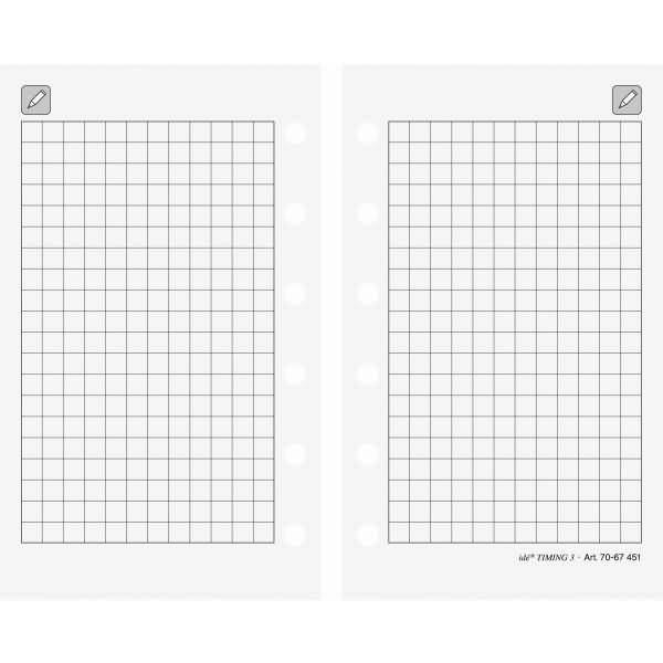 Ersatzeinlagen Timing 3 Notizpapier kariert 24 Blatt