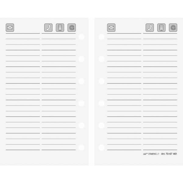 Adressen- und Telefonvordrucke Timing 3 32 Blatt