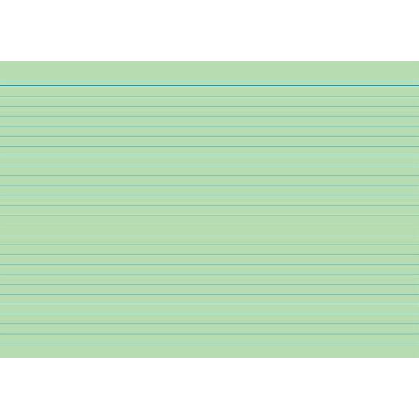 Karteikarten A6 liniert grün VE=100 Stück