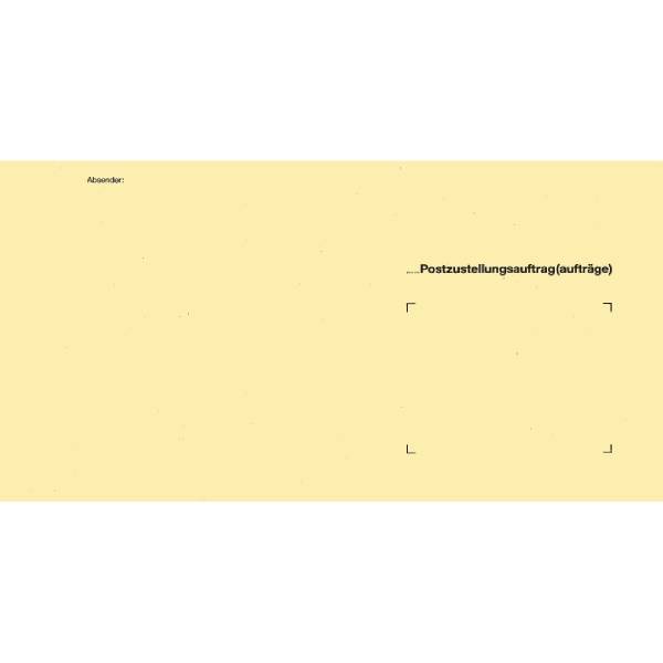 Postzustellung Äußerer Umschlag 235x125mm