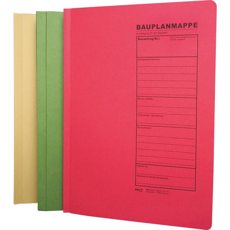 RNK Verlag Bauplanmappe, (B)230 x (H)318 mm, farbig sortiert
