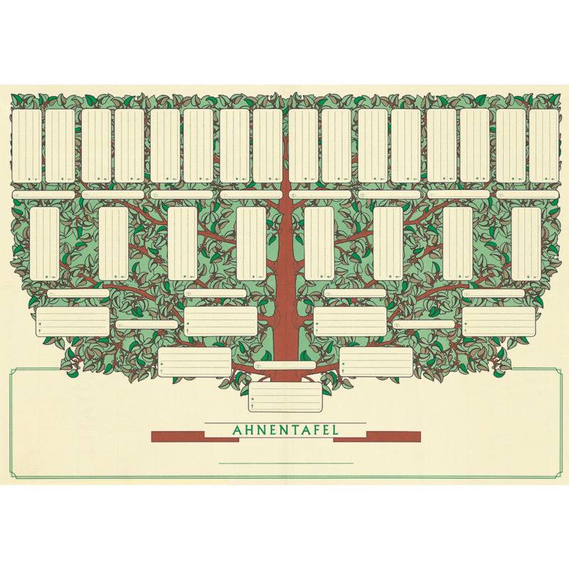 RNK Verlag Schmuck-Ahnentafel "Kleiner Baum", DIN A3 quer