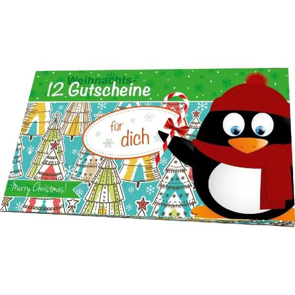 Gutscheinheft Idee & Stil -12 Weihnachtsgutscheine für dich- 150x80mm