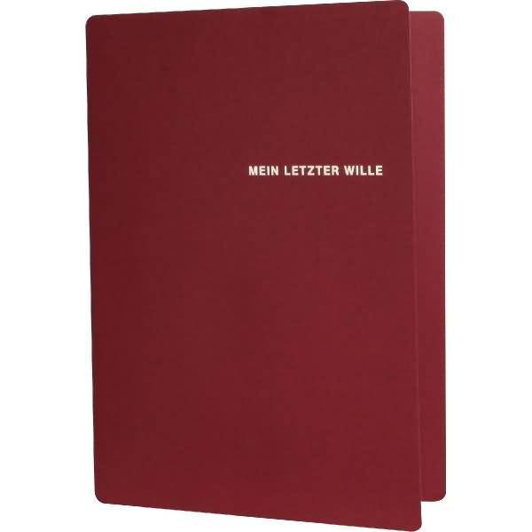 Mappe 'Mein letzter Wille' A4 weinrot
