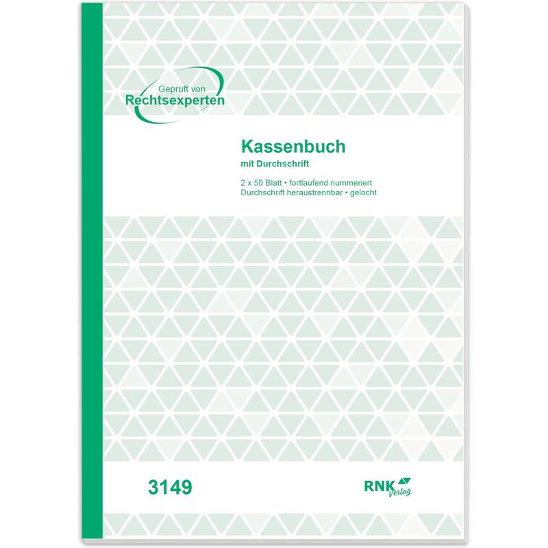RNK Verlag Kassenbuch, DIN A4, ohne Umsatzsteuererfassung