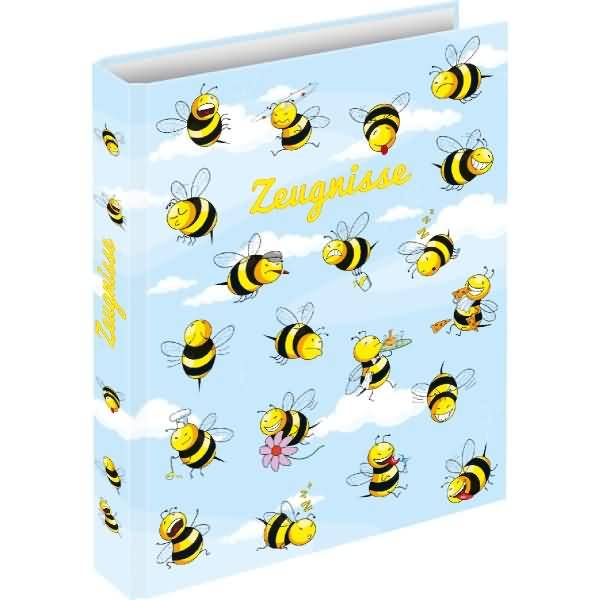 Zeugnisringbuch 'Crazy Bees' 4 Ringe A4 250x315mm