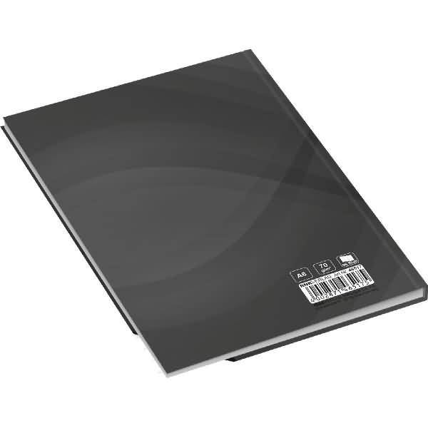 Notizbuch notes carbon black A6 liniert 96 Blatt