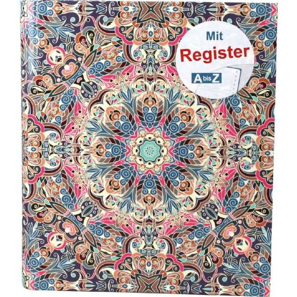 Ringbuch 'Orient' mit Register A-Z für A5 4 Ringe