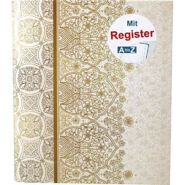 Ringbuch 'Alhambra' mit Register A-Z für A5 4 Ringe