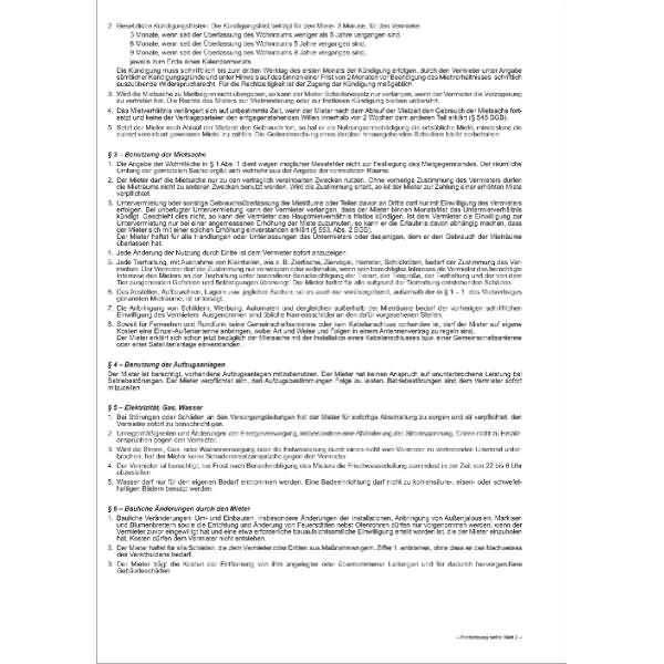 Universal-Mietvertrag für Wohnungen mit Übergabeprotokoll VE=10 Stück