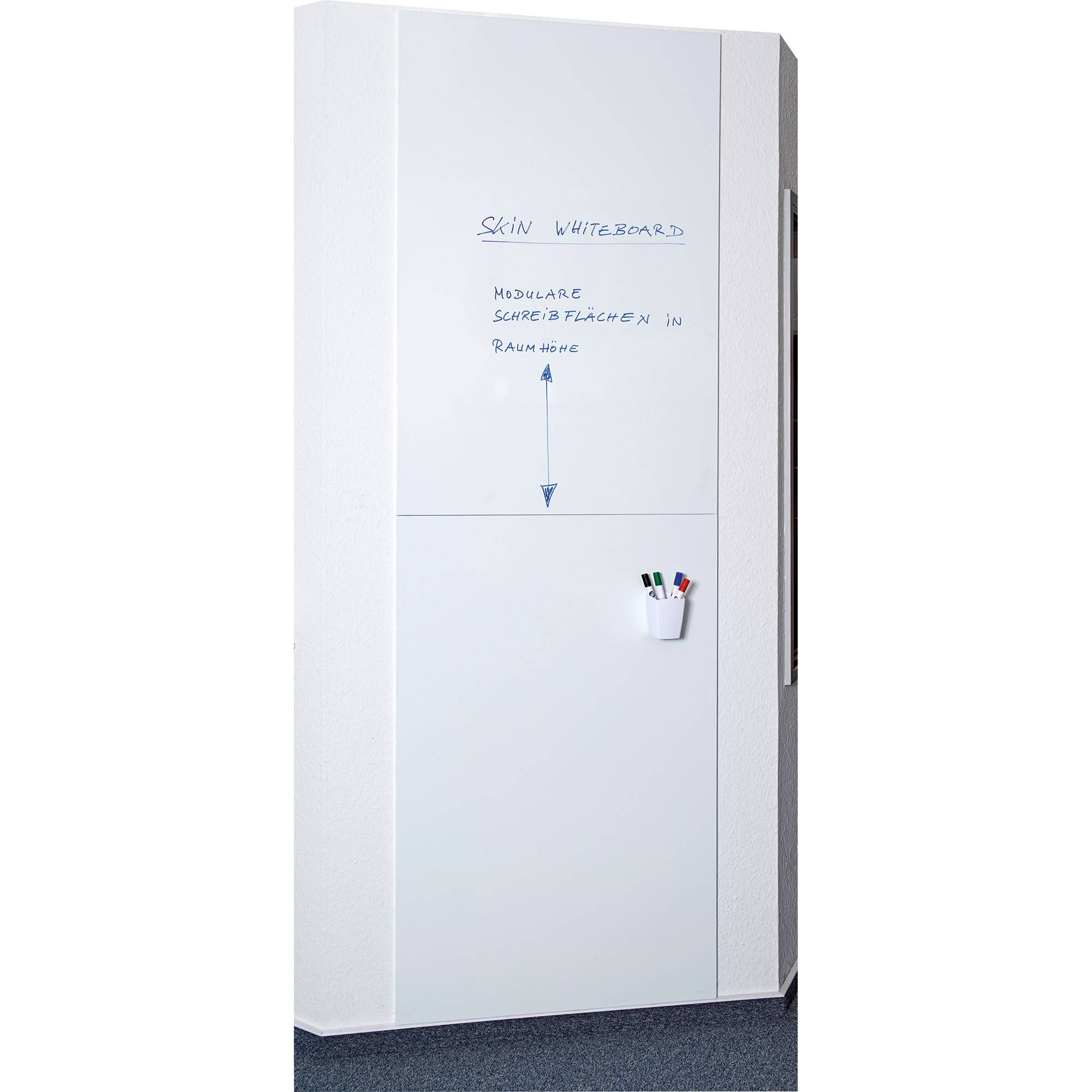 rocada Schreibtafel Skin RD-6421R 100x150cm weiß