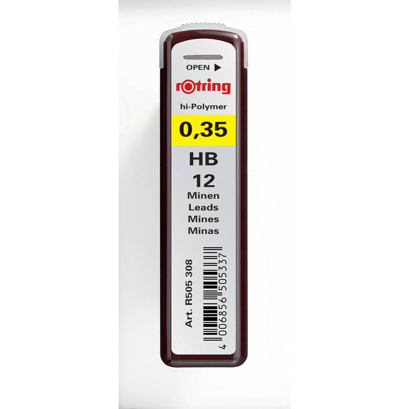 rotring Druckbleistift-Minen Tikky 0,35 mm, Härtegrad: HB