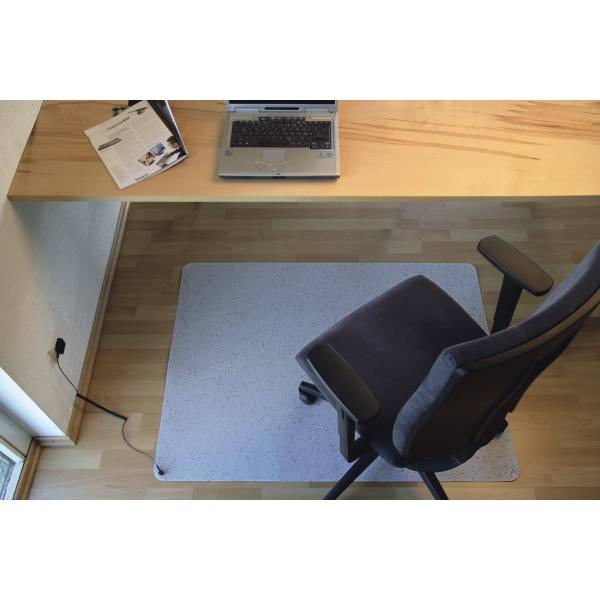 Bodenschutzmatte Yoga Flat ESD 110x120cm grau-marmoriert eckig